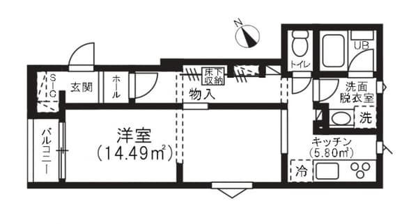 オシアゲドット 1階の間取り 1