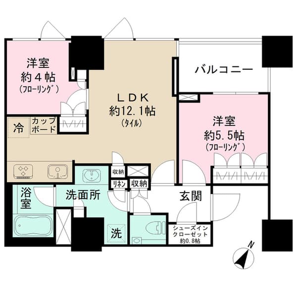 パークコート千代田四番町 13階の間取り 1