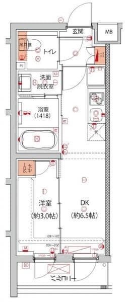 ハーモニーレジデンス中野本町パークサイド 3階の間取り 1