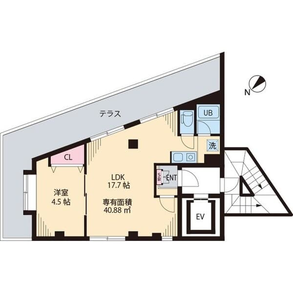 プランドール梅島 6階の間取り 1