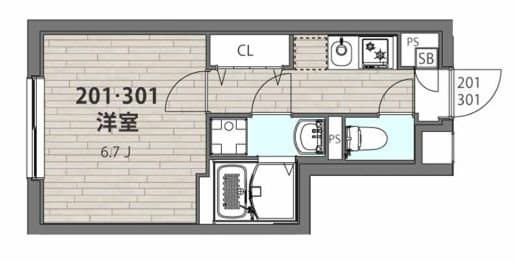 エルファーロ池袋本町 3階の間取り 1