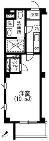 アリカ平井プレッソ 6階の間取り 1