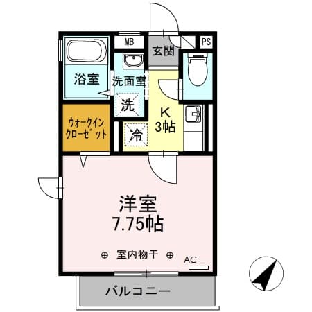 Apartment SARATOGA 2階の間取り 1