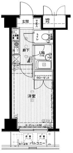 メインステージ東高円寺 5階の間取り 1