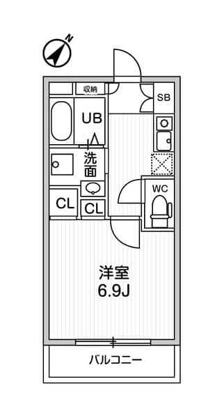 コスモリード人形町 9階の間取り 1