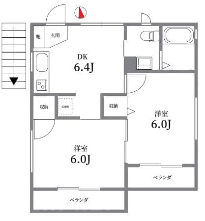 シーマ中馬込 2階の間取り 1